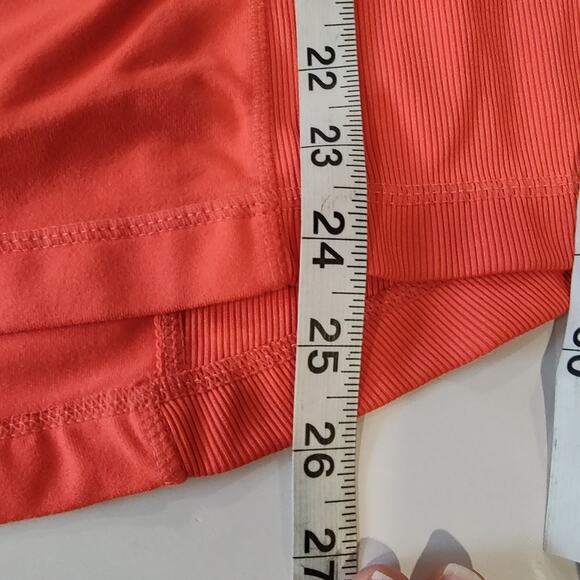 Kyodan Ruched Quarter Zip Reflective Mock Neck Jacket in Orange Size Large - Picture 7 of 8